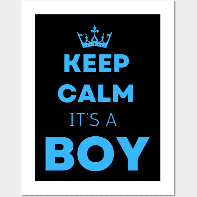 Ceep calm its a boy gift Ahoy it's a boy & "new dad gift" "it's a boy pregnancy" newborn, dad of boy gift Wall Art by Maroon55